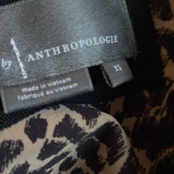 Anthropologie The Cecily Fit & Flare Silhouette Dress Sz XS Leopard Print - Picture 4 of 5